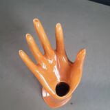 Terracotta-colored porcelain hand-sewn soliflore