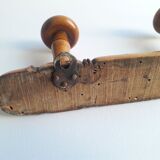 Wooden wall coat rack 4 hooks