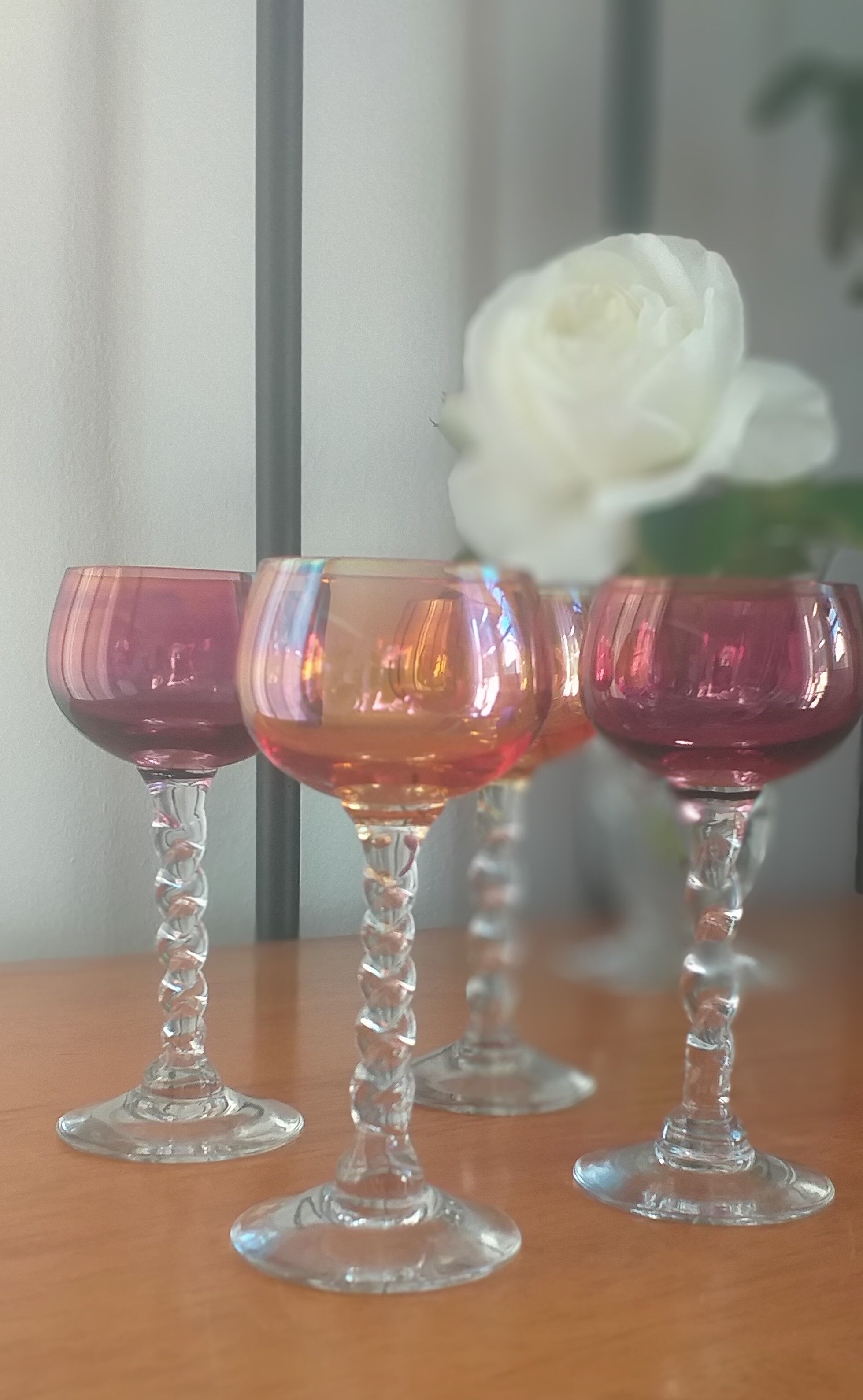 Verres à liqueur en verre soufflé