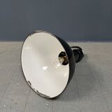 Black enamel Bauhaus factory lamp from Industria Rotterdam