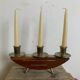 Chandelier moderne élégant du milieu du siècle JRUS-Métal bois + métal Allemand 1960