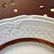 Set of 6 dessert plates in Berry porcelain – White and gold