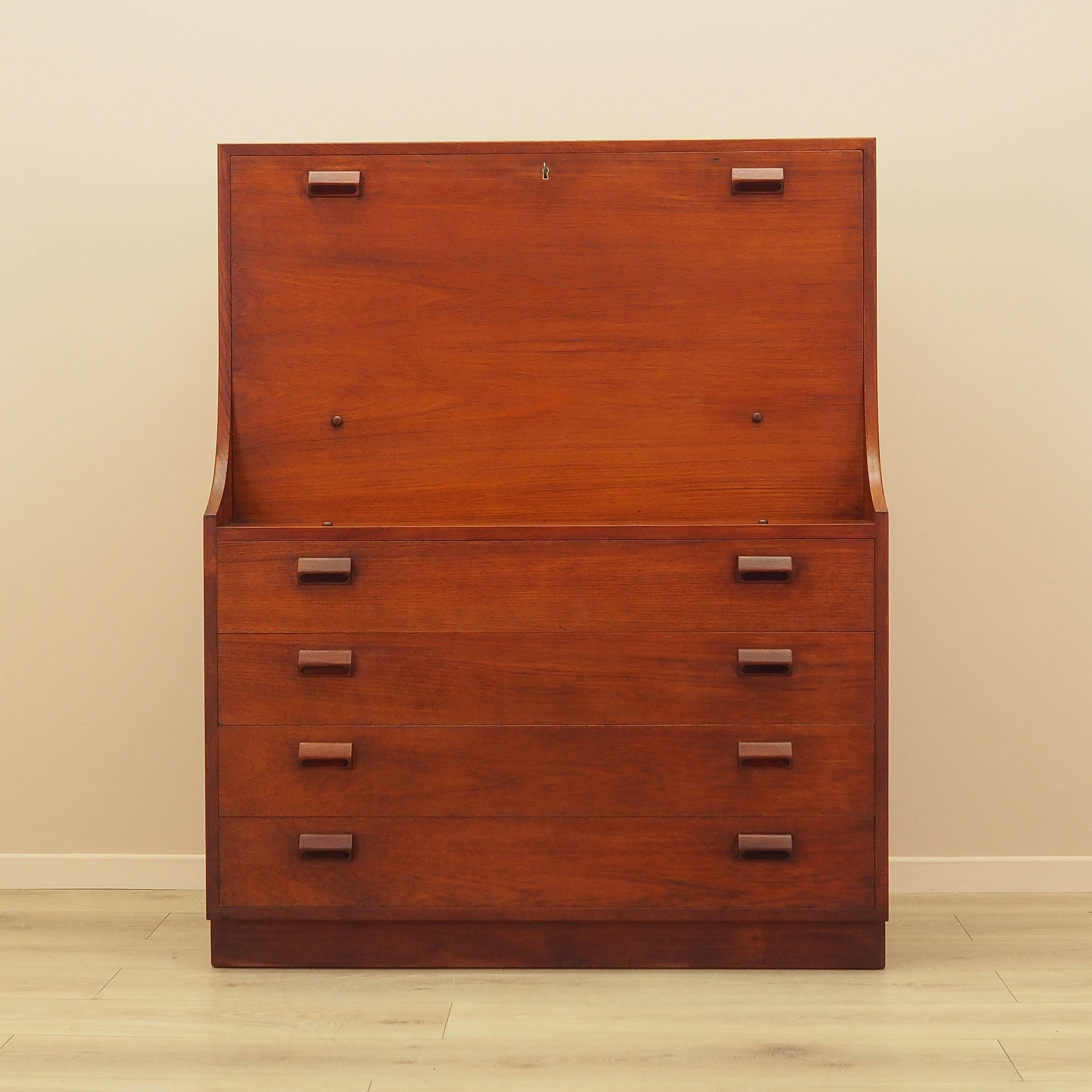 Secrétaire en teck, design danois, années 1960, designer : Børge Mogensen