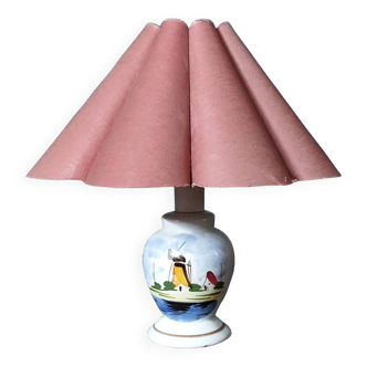 Lampe delf en porcelaine