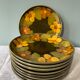 Set of 9 vintage plates MBFA Pornic, model "Candice"