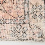 5x8 Faded Pink & Beige Floral Turkish Vintage Rug, 143x248 Cm