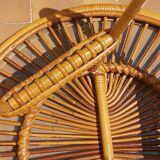 Rattan coffee table 50s