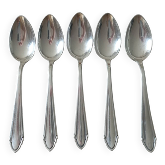 Small silver metal spoons