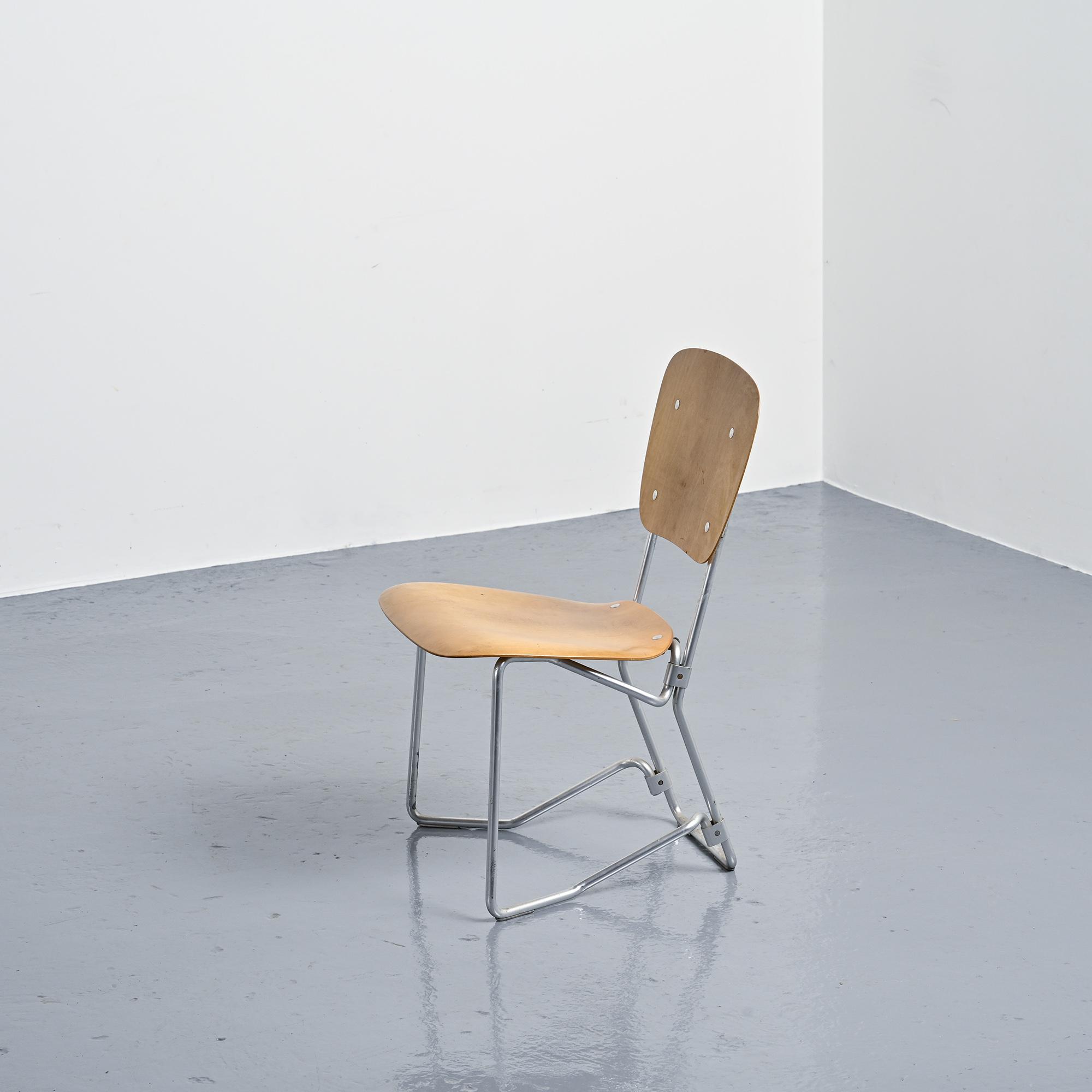 Suite de 6 chaises Alu-Flex par Armin Wirth, vers 1965