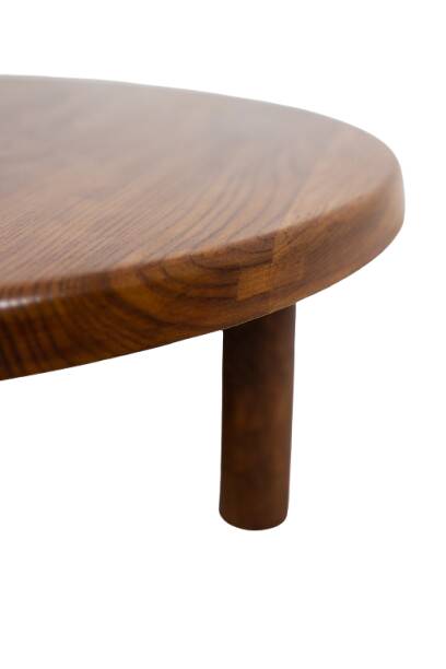 Pierre Chapo. Table basse en orme massif blond. Années 1970.