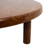 Pierre Chapo. Coffee table in solid blond elm. 1970s.