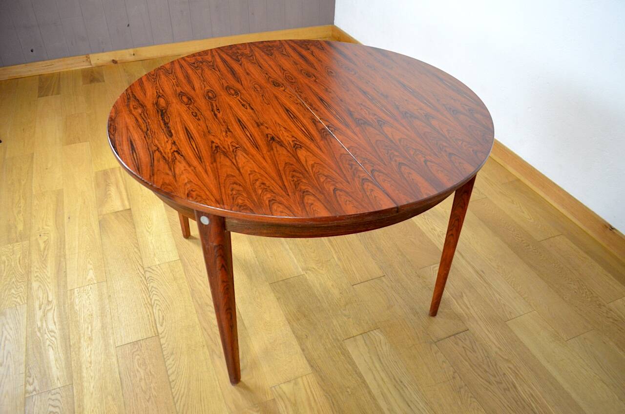 Vintage 1960s Rio Rosewood Scandinavian Design Dining Table