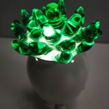 Postmodern Green Murano Glass and White Aluminum Table Lamp, Italy