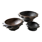 Brutalist wooden dishes, Savoyard popular art.