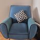 Fauteuil club bleu canard