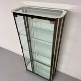 Antique display cabinet shelf in brass metal Italian design from the 70s
