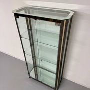 Antique display cabinet shelf in brass metal Italian design from the 70s