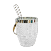 Seau à glace en verre ciselé