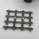 Bamboo imitation extendable silver metal trivet, vintage