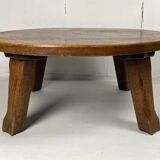 Brutalist coffee table with tapered legs, dutch 1960s