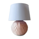 Lampe art déco en verre rose poudré