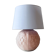 Lampe art déco en verre rose poudré