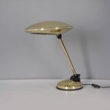Vintage golden table lamp from the 60s ufo model aluminor design