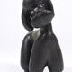 Charming figurine sculpture of a poodle dog by Leopold Anzengruber, Austria, 1950s.