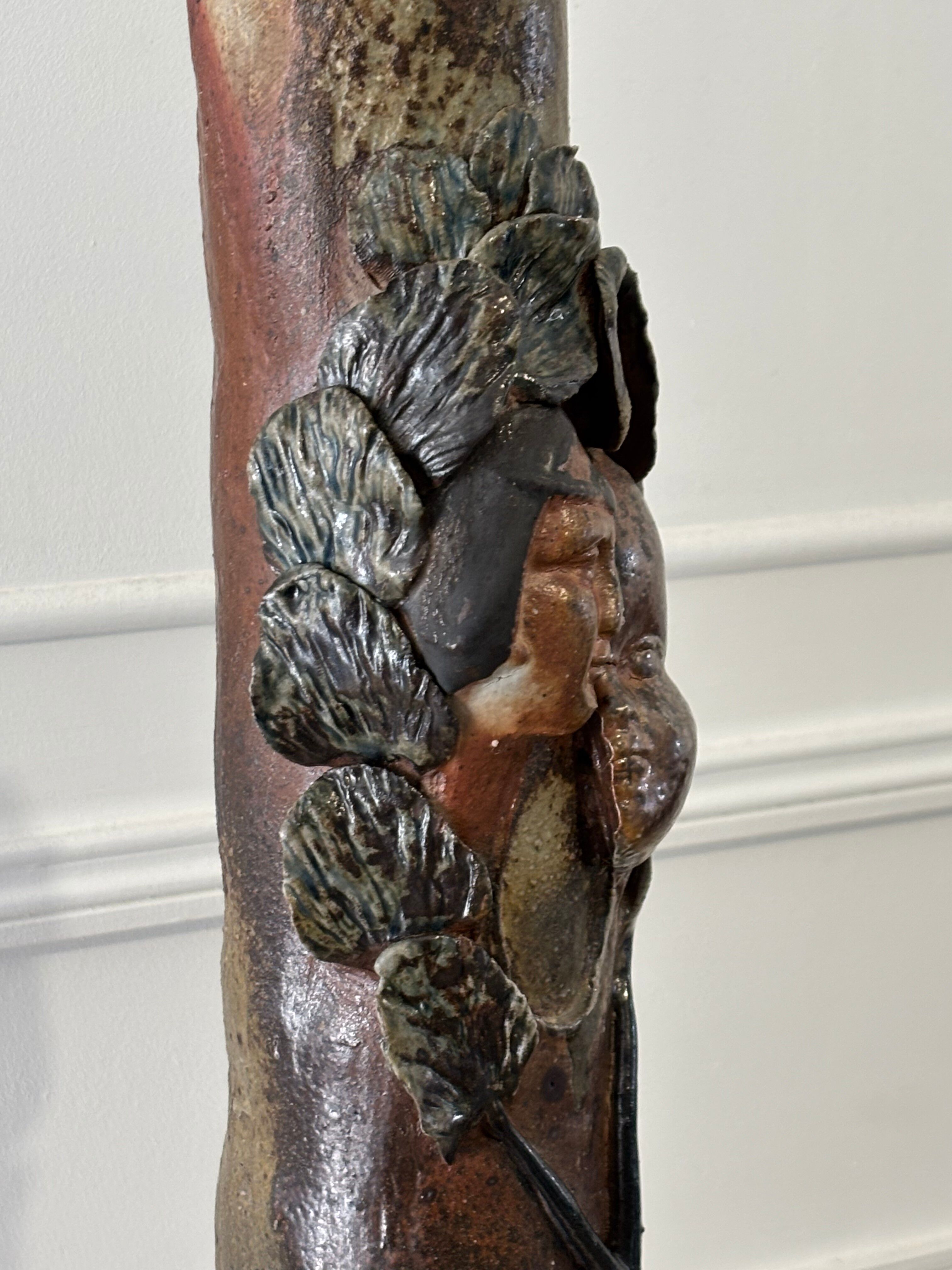 Ceramic lamp base signed Alain GIREL – H. 52 cm