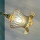 Vintage amber glass tulip wall light