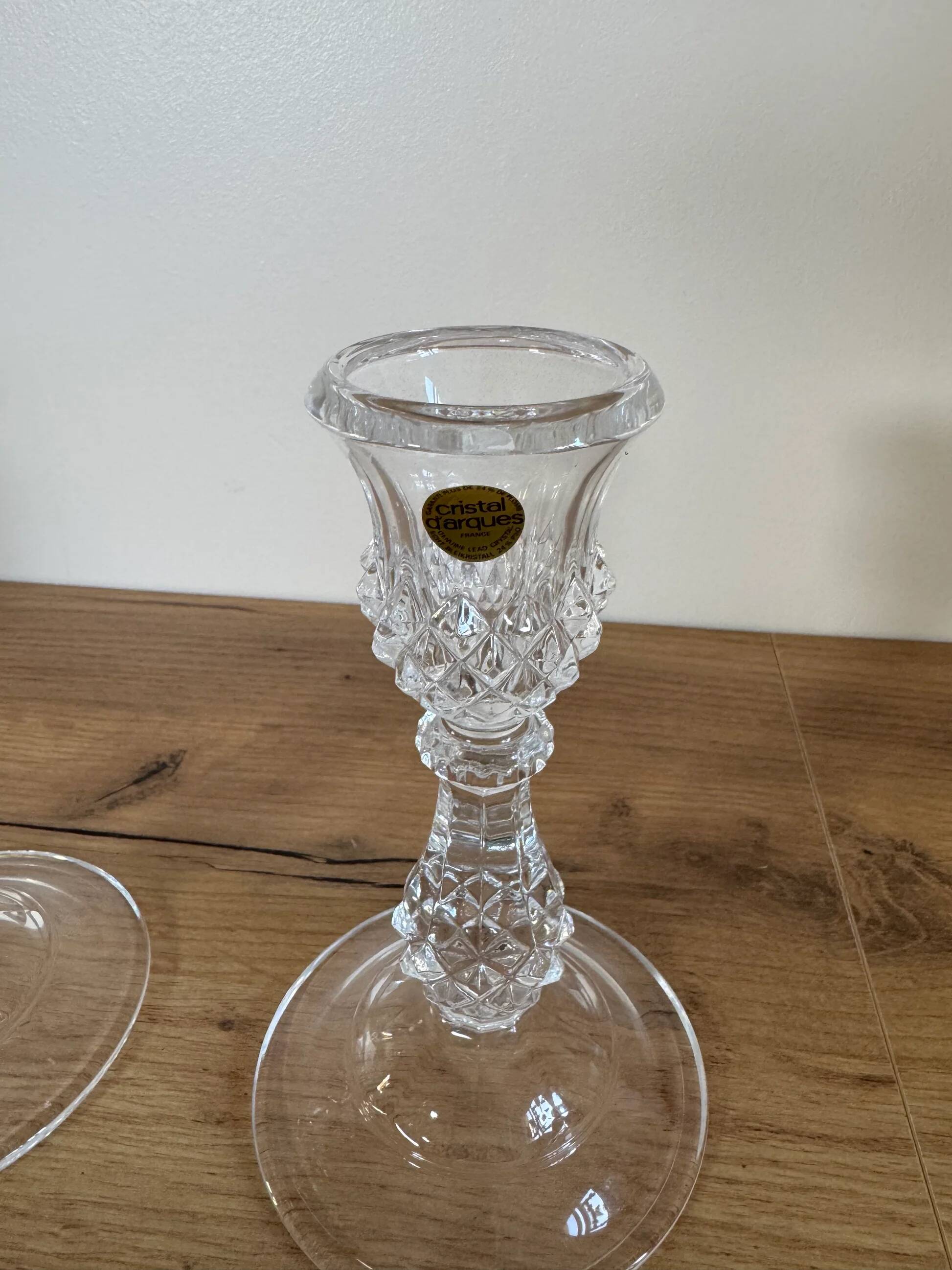 Lot of crystal candle holders