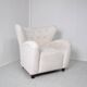 Boucle wing chair