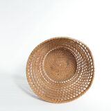 Mid-Century Modern Wicker Wastebasket