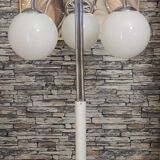 Floor lamp with tulip base and cascading globe 1980