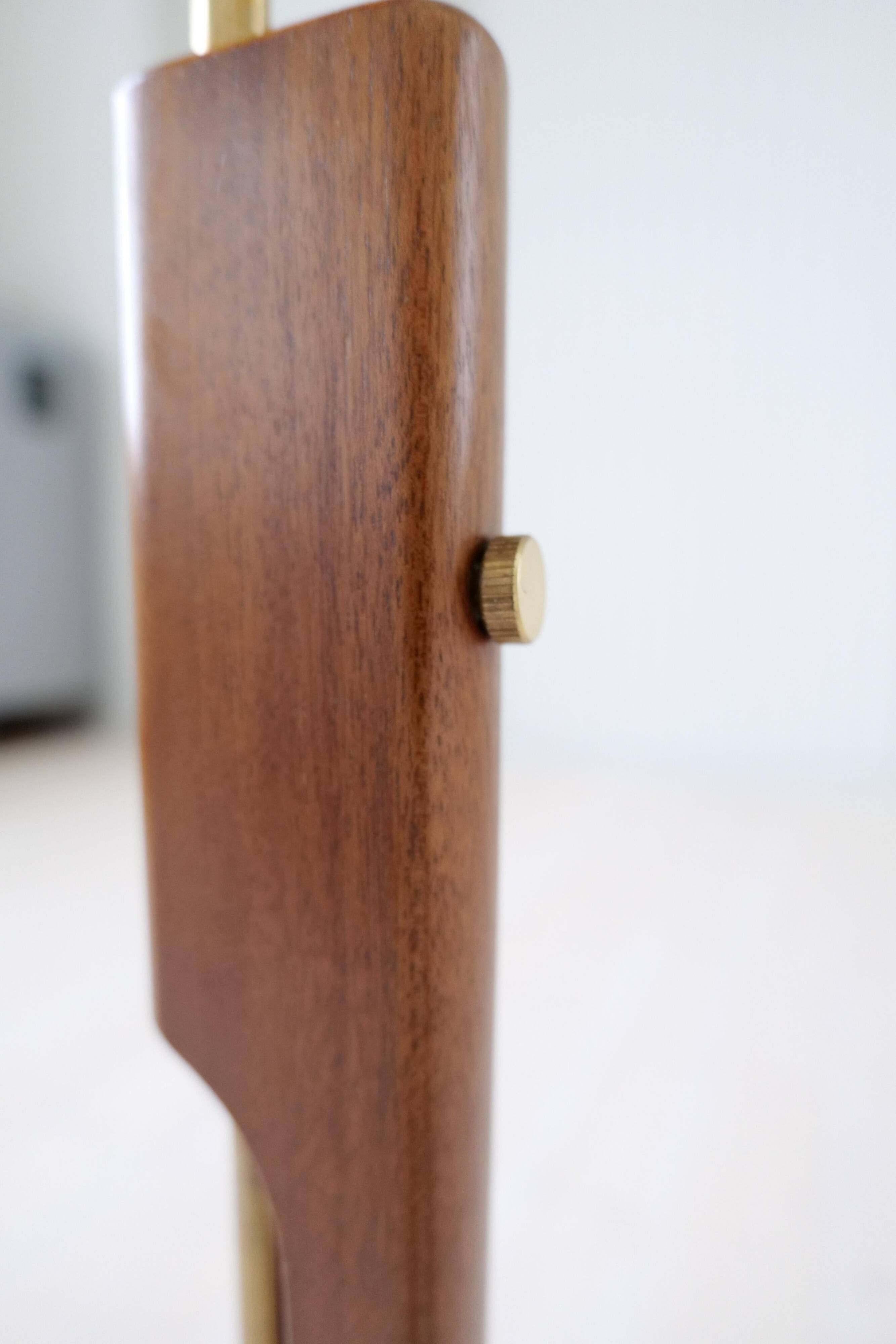 Mid-Century Modern Floor Lamp, Teak and Brass Bergboms, Sweden, 1960s