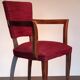 Pair of red Art Deco bridges chairs. Fully original. TBE
