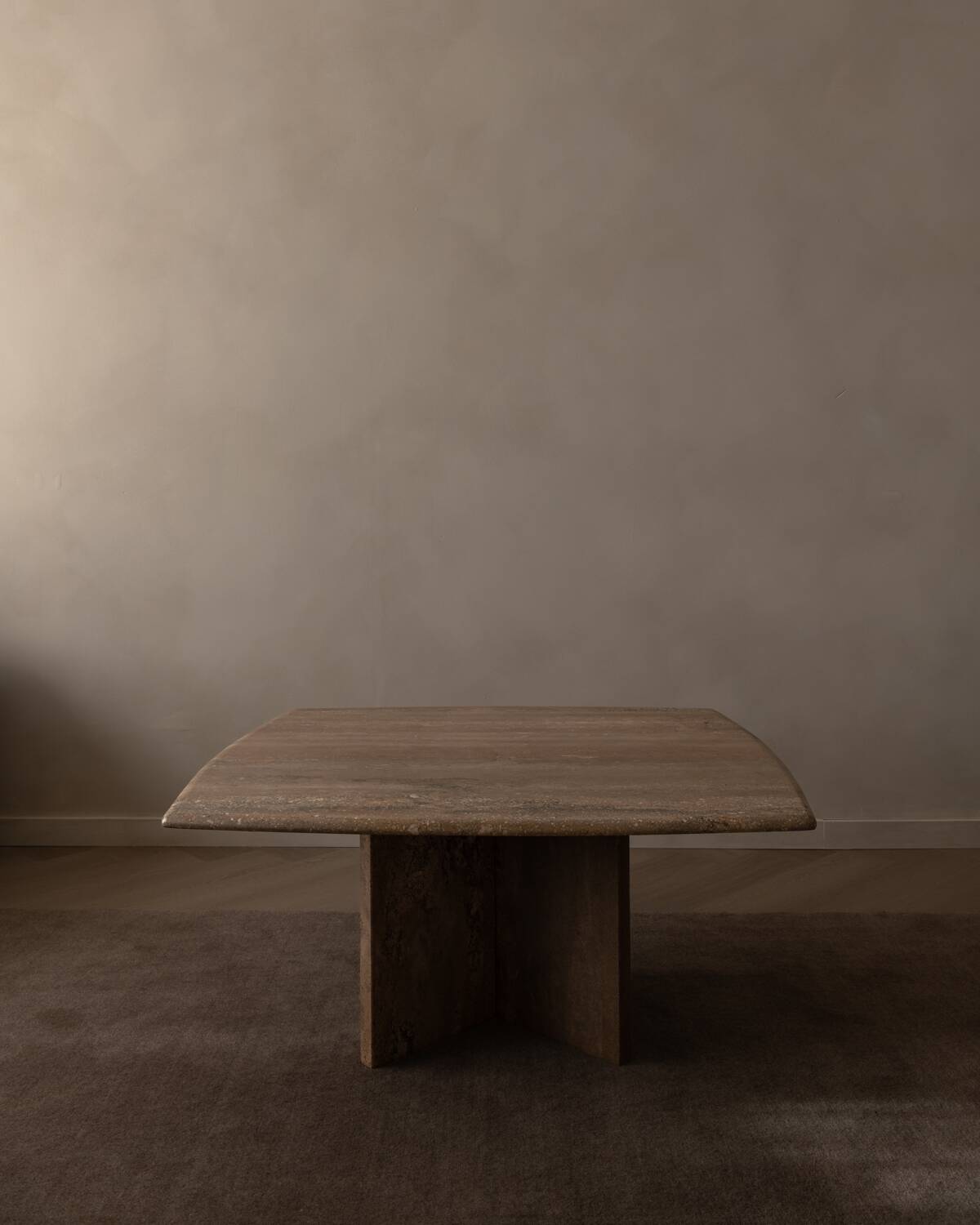 Vintage travertine coffee table · Italian style, 1970s