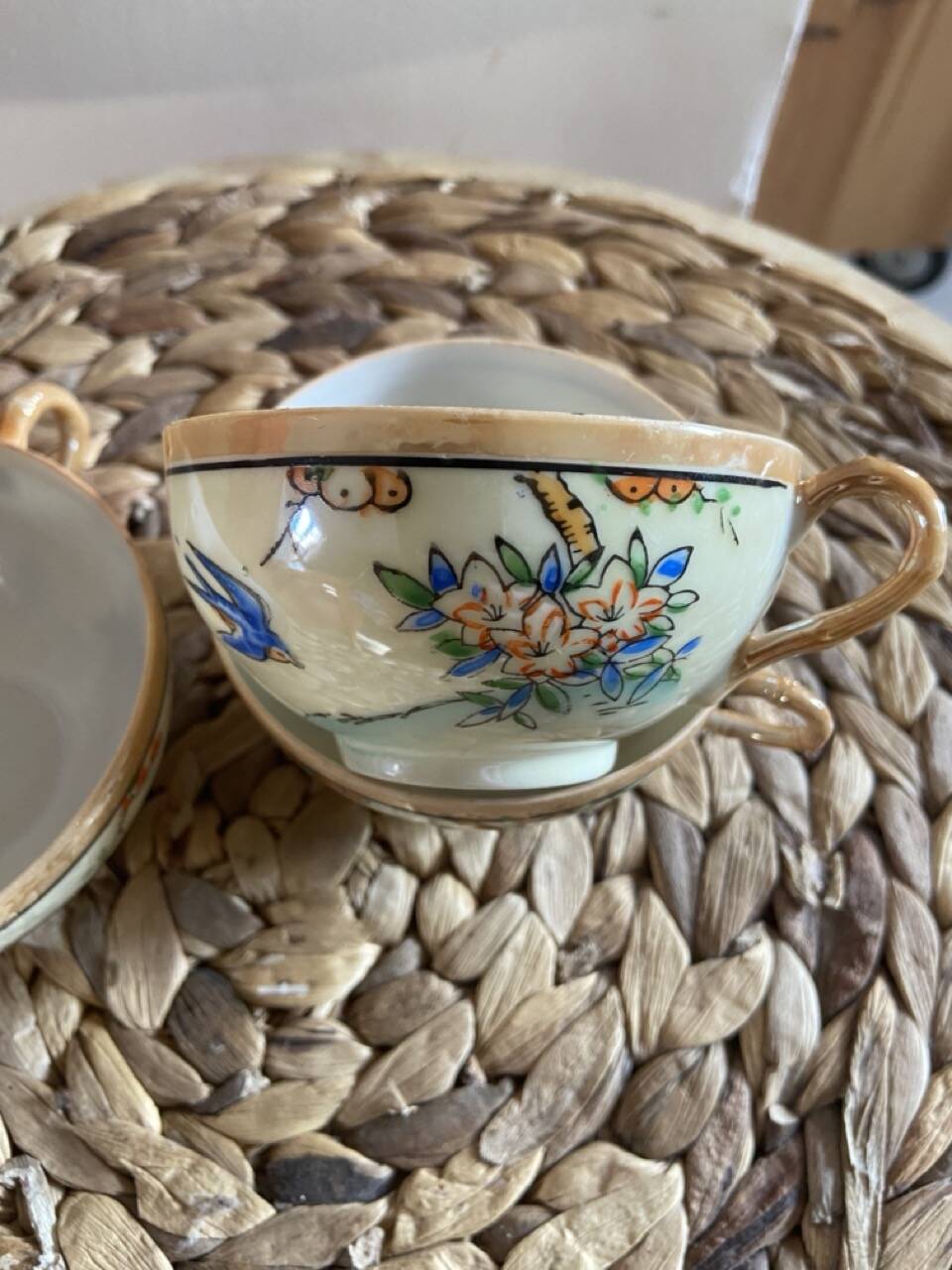 Japanese eggshell tea service cups