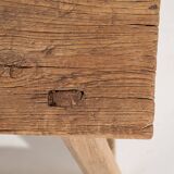 Large antique solid wood stool (c.1900)