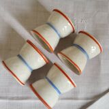 Porcelain diabolo egg cup, set of 4