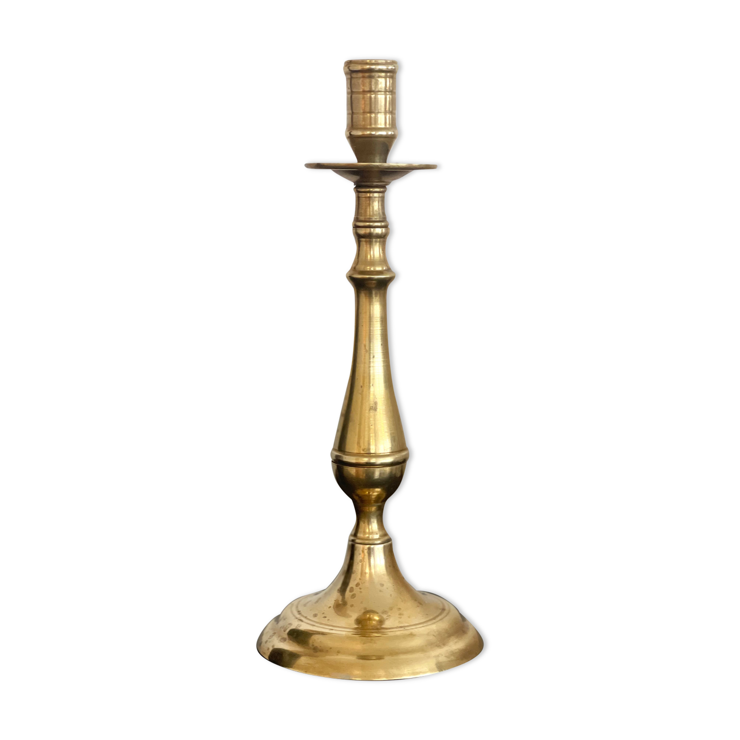 Old brass candle holder