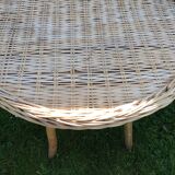 Rattan side table