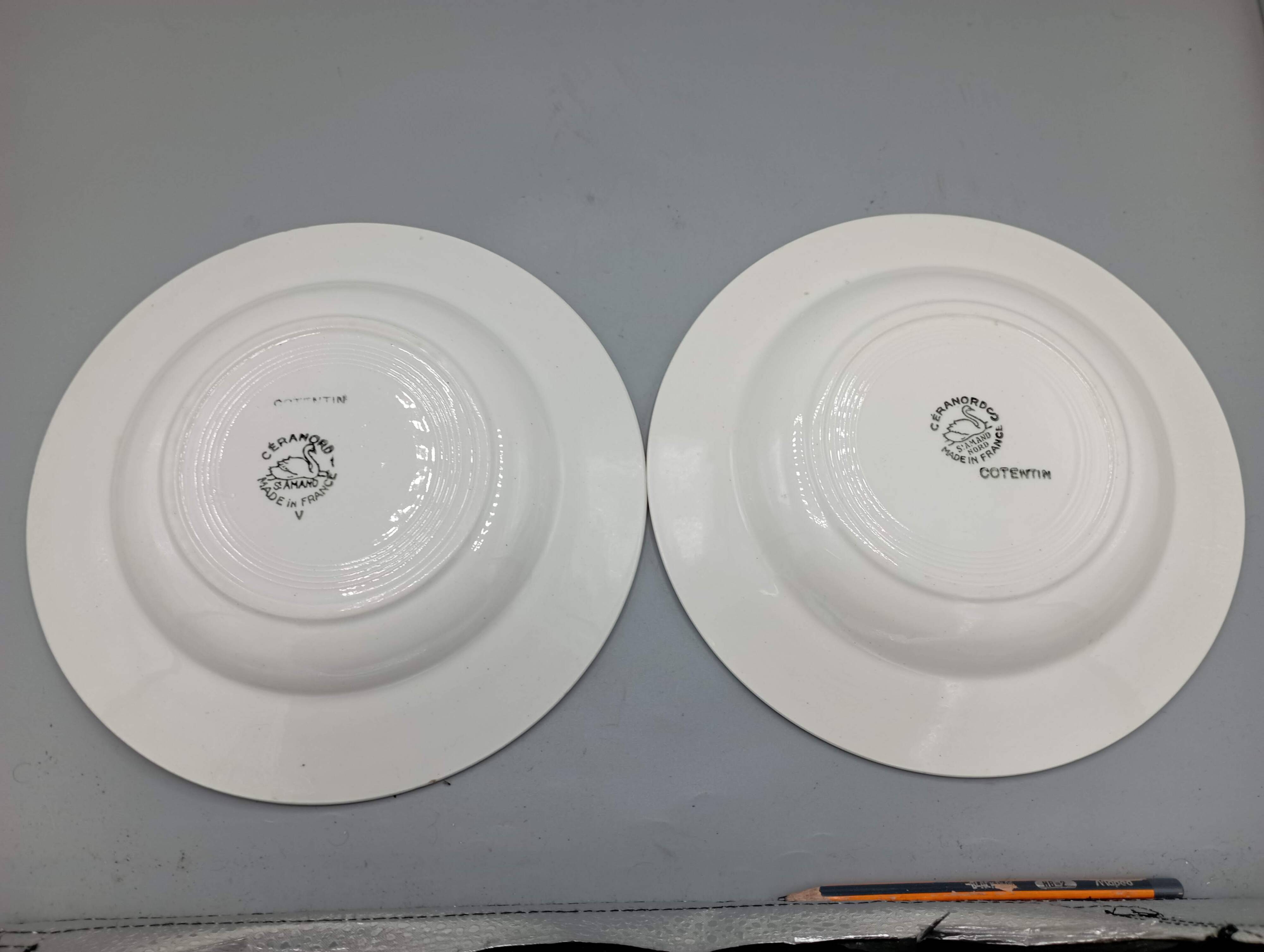 2 deep plates "Cotentin" from Saint-Amand, Céranord