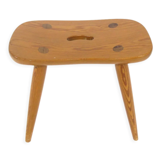 Scandinavian pine stool, Sweden, 1960