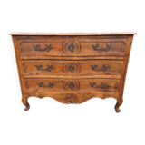 19th century walnut chest of drawers with 3 drawers