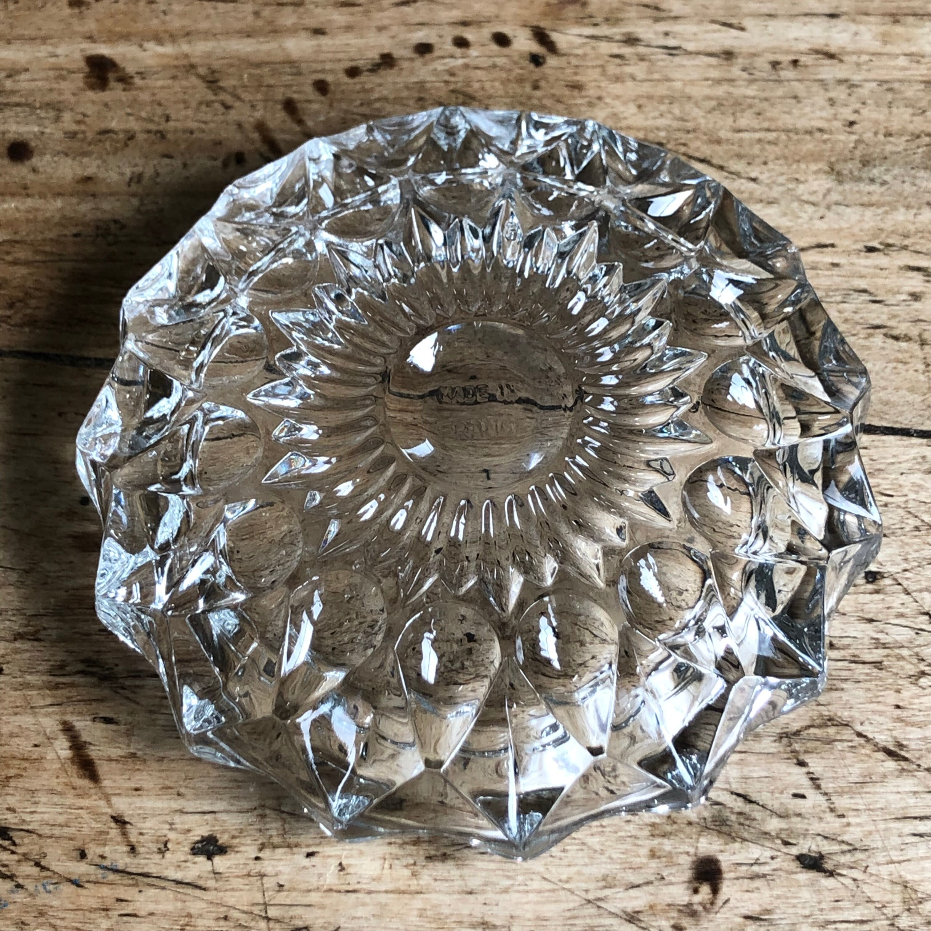 Ashtray in crystal 70s
