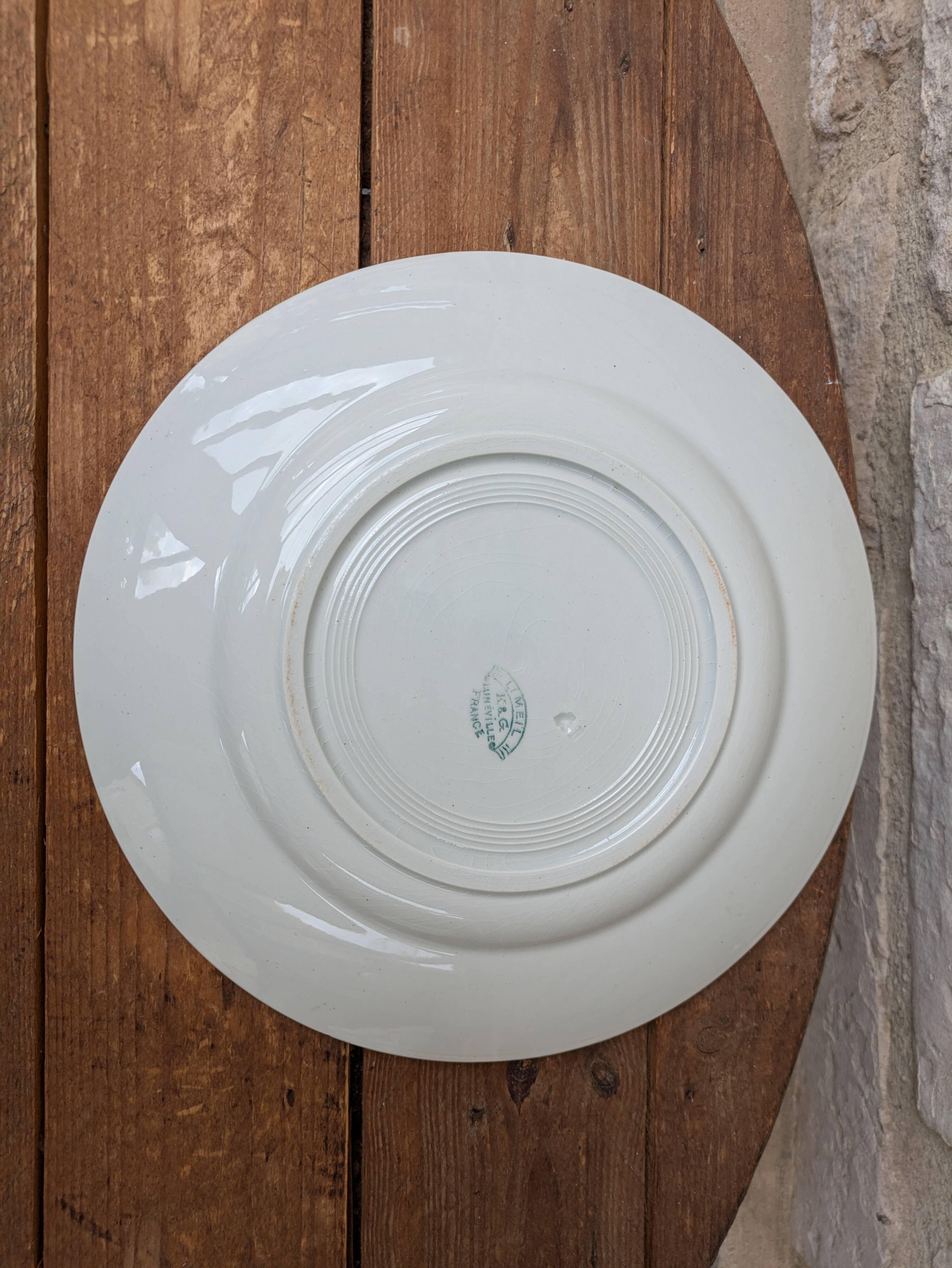Old serving dish KG Lunéville model Limeil 27cm ironstone