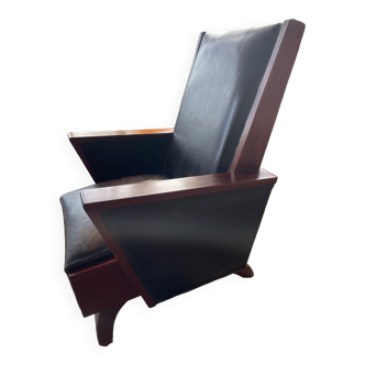 50´s leather armchair - very good seat