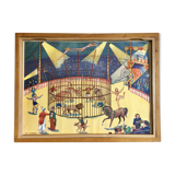 Educational poster Rossignol vintage circus years 60