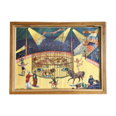 Educational poster Rossignol vintage circus years 60